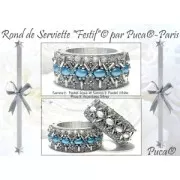 Perles en verre Samos® par Puca® 7x5 mm - New Cracked Crystal x10g