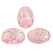 Perles en verre Samos® par Puca® 7x5 mm - New Cracked Light Rose x10g|raw }}