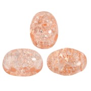 Perles en verre Samos® par Puca® 7x5 mm - New Cracked Light Peach x10g