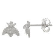 Boucles d'oreilles abeille 5x6 mm - Argent 925 x2|raw }}