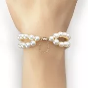 Fermoir aimanté 10x4 mm avec chainette Forçat limée  de sécurité 4 cm - Argent 925