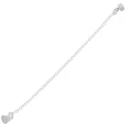 Fermoir aimanté 10x4 mm avec chainette Forçat limée de sécurité 7 cm - Argent 925