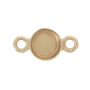 Intercalaire serti rond pour cabochon fond plat 3 mm - Gold filled (or laminé)  x1|raw }}