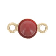 Intercalaire serti rond pour cabochon fond plat 3 mm - Gold filled (or laminé)  x1