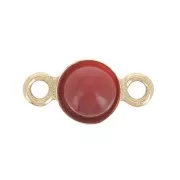 Intercalaire serti rond pour cabochon fond plat 3 mm - Gold filled (or laminé)  x1
