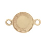 Intercalaire serti rond pour cabochon fond plat 5 mm - Gold filled (or laminé)  x1