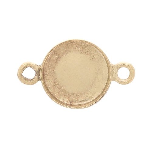 Intercalaire serti rond pour cabochon fond plat 5 mm - Gold filled (or laminé)  x1