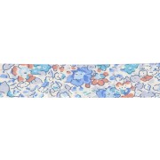 Biais en tissu Liberty Organic - Claire Aude - Multi bleu/Ecru x1m