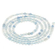 Perles rondes 2.5 mm pierre gemme - Aigue-marine x39cm