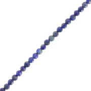 Perles rondes facettées 3 mm pierre gemme - Lapis lazuli x38cm