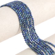 Perles rondes facettées 3 mm pierre gemme - Lapis lazuli x38cm