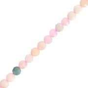 Perles rondes facettées 4.5 mm pierre gemme - Morganite x38cm