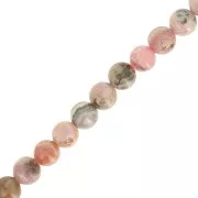 Perles rondes 6 mm pierre gemme - Rhodochrosite x39cm
