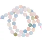 Perles rondes 8.5 mm pierre gemme - Morganite x38cm