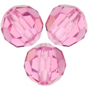 Perles rondes facettées Preciosa - Round Bead 4 mm - Rose x20