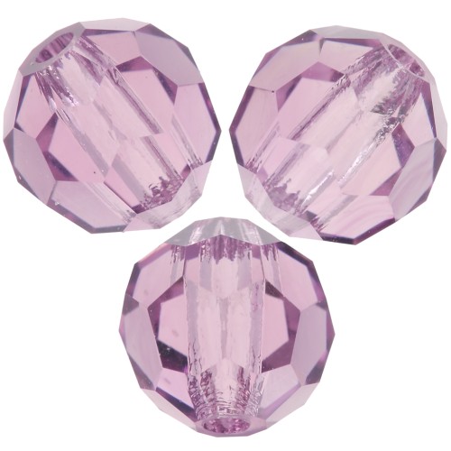 Perles rondes facettées Preciosa - Round Bead 4 mm - Light Amethyst x20
