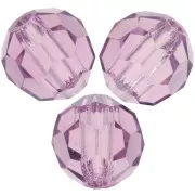 Perles rondes facettées Preciosa - Round Bead 5 mm - Light Amethyst x15