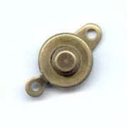 Fermoir pression 9 mm bronze x1