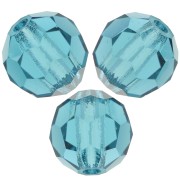 Perles rondes facettées Preciosa - Round Bead 6 mm - Indicolite x6|raw }}