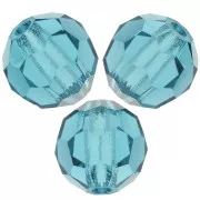 Perles rondes facettées Preciosa - Round Bead 6 mm - Indicolite x6