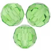 Perles rondes facettées Preciosa - Round Bead 6 mm - Peridot x6