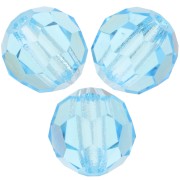 Perles rondes facettées Preciosa - Round Bead 6 mm - Aqua Bohemica x6|raw }}