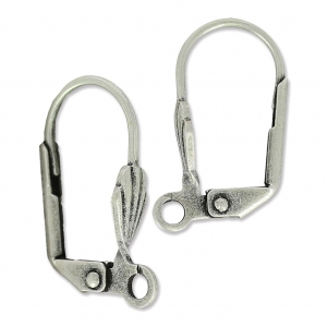 Dormeuses coquillage 18 mm argenté vieilli x2