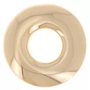 Pendentif donuts aplati 15 mm - Plaqué Or 3 microns x1