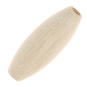 Cadeau - Perle en bois ovale - olive en bois brut 40x15 mm - Naturel x1|raw }}
