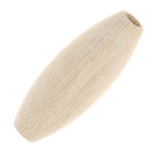 Cadeau - Perle en bois ovale - olive en bois brut 40x15 mm - Naturel x1