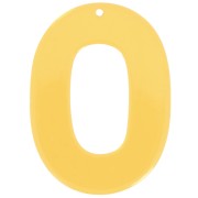 Pendentif ovale évidé en acrylique transparent 47x34 mm - Jaune x1