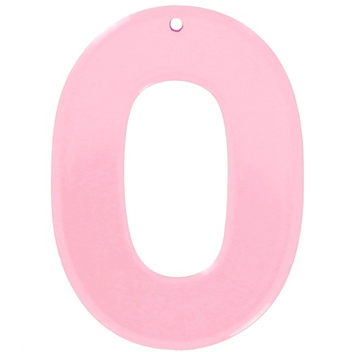 Pendentif ovale évidé en acrylique transparent 47x34 mm - Rose x1