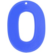 Pendentif ovale évidé en acrylique transparent 47x34 mm - Bleu électrique x1|raw }}