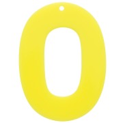 Pendentif ovale évidé en acrylique opaque 47x34 mm - Jaune fluo x1|raw }}