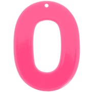 Pendentif ovale évidé en acrylique opaque 47x34 mm - Fuchsia x1|raw }}