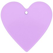 Pendentif coeur 31x32 mm en acrylique transparent - Violet clair x1|raw }}