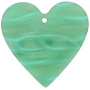 Pendentif coeur 31x32 mm en acétate - Marbré Multi-vert nacré x1|raw }}