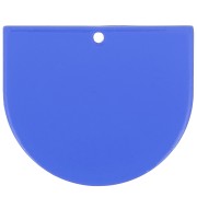 Pendentif demi-lune en acrylique transparent 29x33 mm - Bleu électrique x1