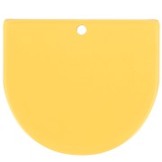 Pendentif demi-lune en acrylique transparent 29x33 mm - Jaune x1|raw }}