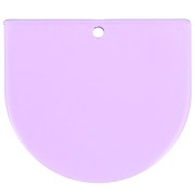 Pendentif demi-lune en acrylique transparent 29x33 mm - Violet x1|raw }}