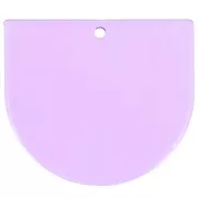 Pendentif demi-lune en acrylique transparent 29x33 mm - Violet x1