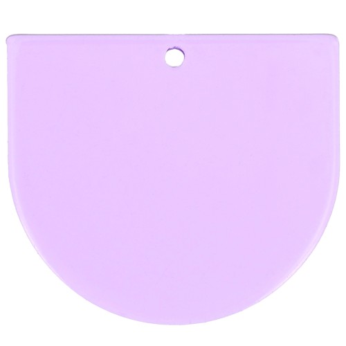 Pendentif demi-lune en acrylique transparent 29x33 mm - Violet x1