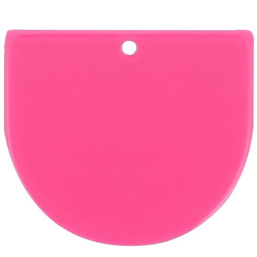 Pendentif demi-lune en acrylique opaque 29x33 mm - Fuchsia x1