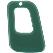 Pendentif géométrique évidé en acrylique opaque 26x18 mm - Vert bouteille x1|raw }}