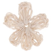 Pendentif fleur en raphia 40 mm - Naturel x1|raw }}