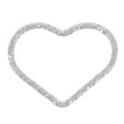 Intercalaire coeur diamanté 11x14 mm - Argent 925 x1|raw }}
