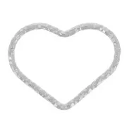 Intercalaire coeur diamanté 11x14 mm - Argent 925 x1