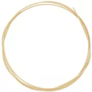 Fil semi-dur - recuit - rond diamanté 1.2 mm - Argent 925 Doré à l'or fin x1m