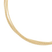 Fil semi-dur - recuit - rond diamanté 1.2 mm - Argent 925 Doré à l'or fin x1m