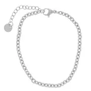 Bracelet maille Forçat martelée 3.3 mm - Acier inoxydable 304 x16cm